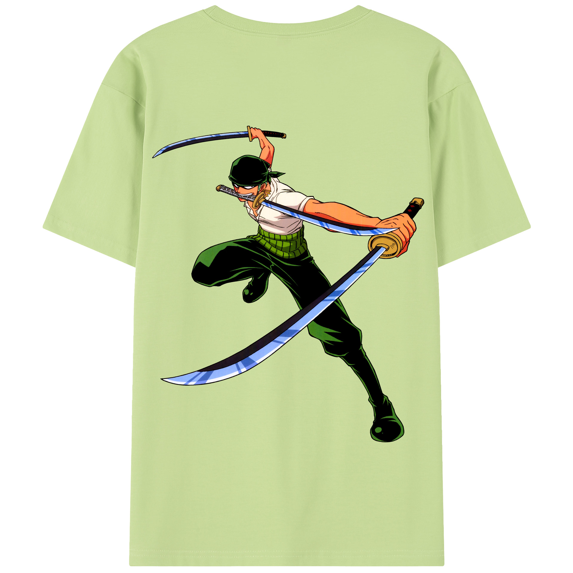 ワンピース ロロノア・ゾロ ONE PIECE Roronoa Zoro 綿100％半袖Tシャツ（背面プリント）